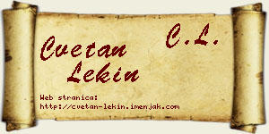 Cvetan Lekin vizit kartica